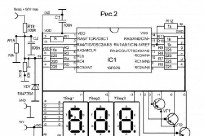 pic12f675'te amper-voltmetre - ölçüm ekipmanı - aletler Voltmetrenin teknik özellikleri